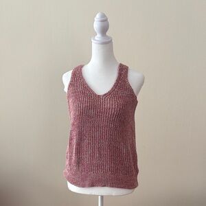 John + Jenn Pink Multicolored Knit Tank Top